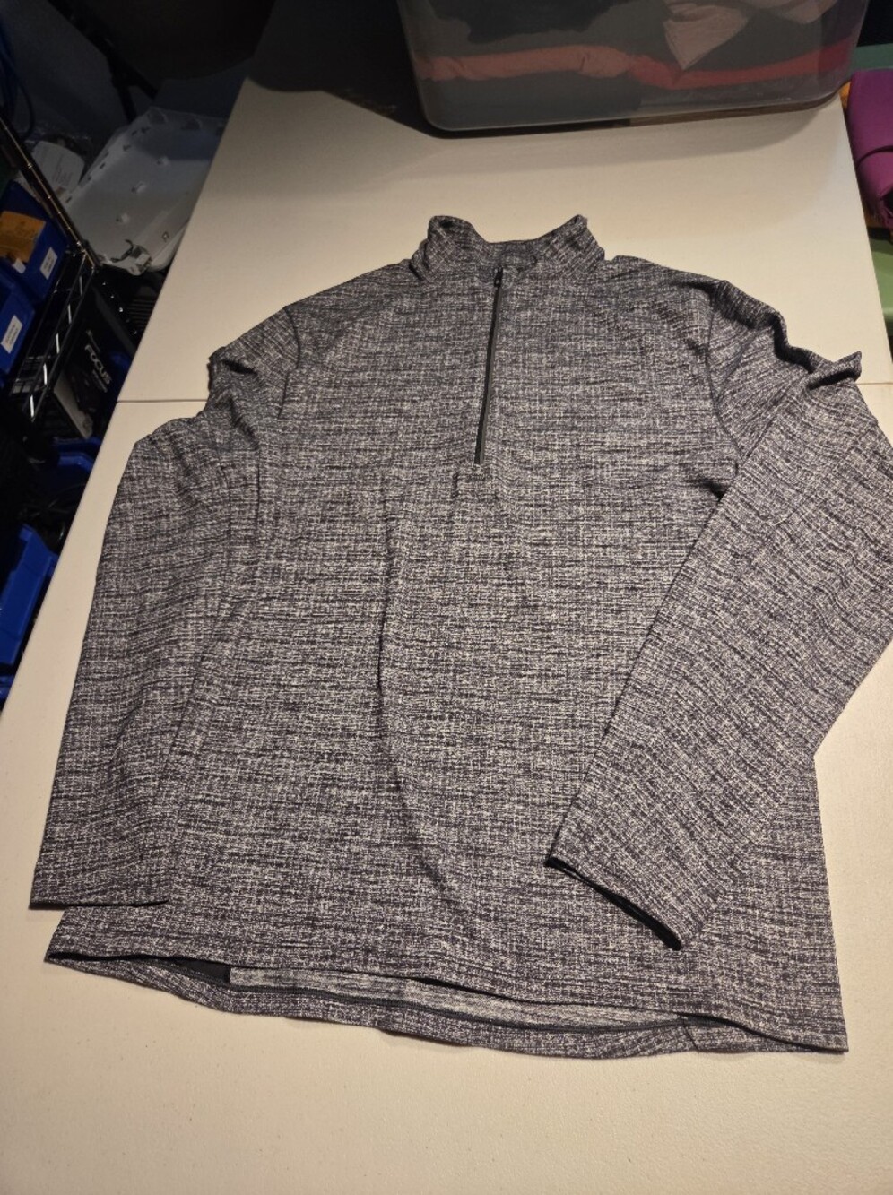 lululemon athletica Men's Heathered Gray Half-Zip Pullover